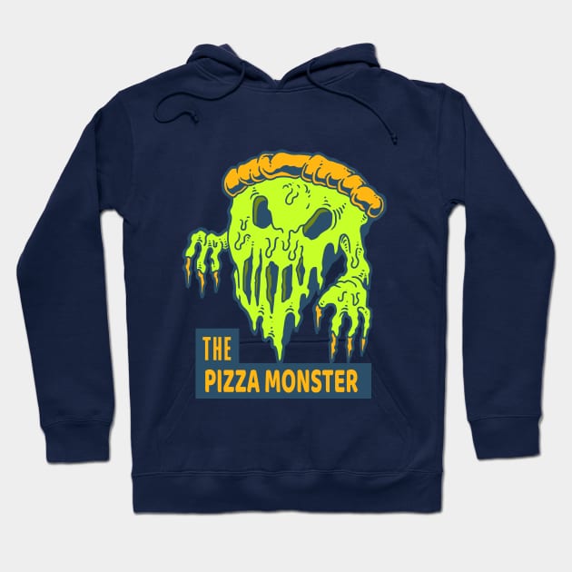 Pizza Monster Hoodie by Dark Planet Tees